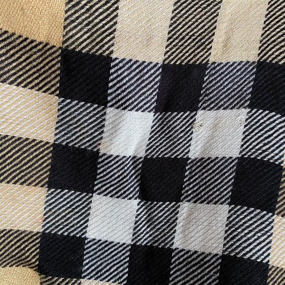 Burberry London Nova Check Beige Scarf Silk Blend Fringed Edge Lightweight - Picture 5 of 11